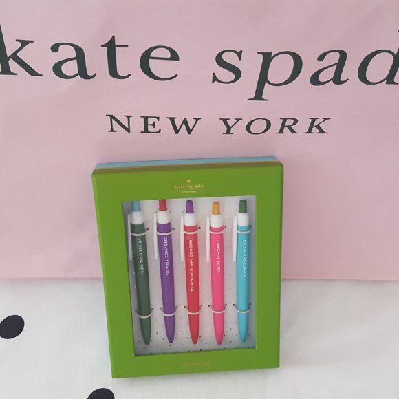 NWT-Kate Spade Set of Whimsical Pens